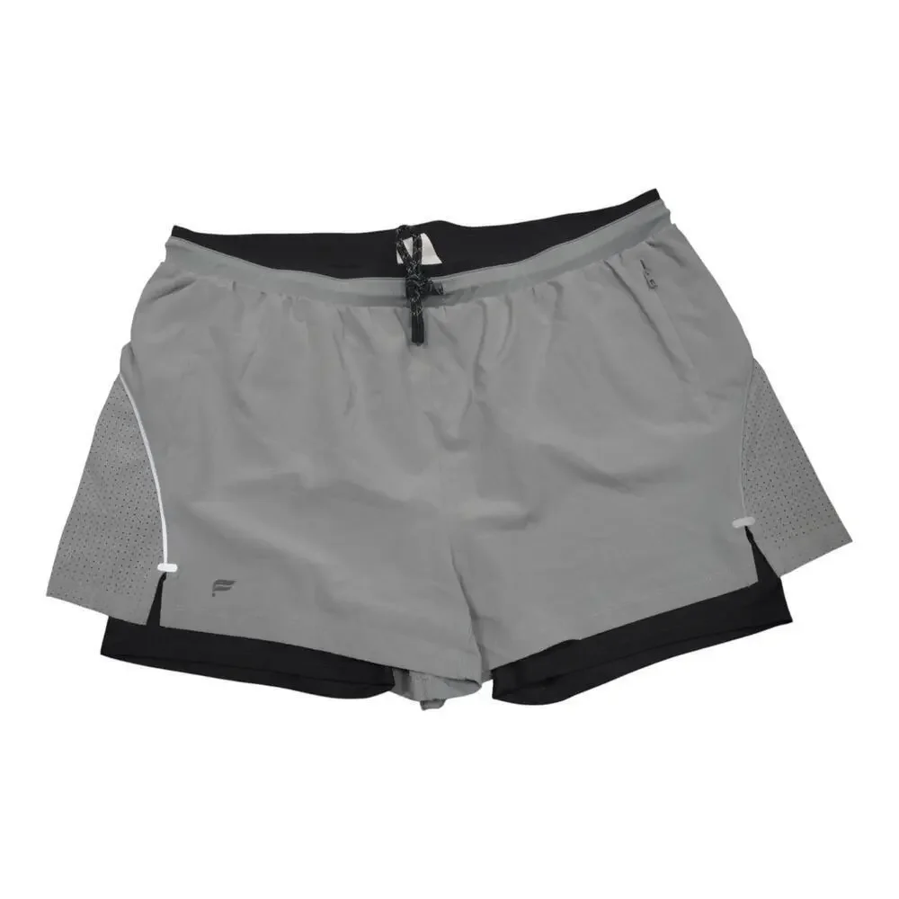 Fabletics Fundamental Short II Lined 5” Men’s XXL Gray Black EUC